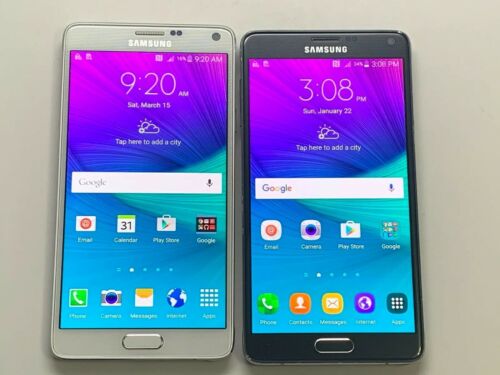 Lot of 2 Samsung Galaxy Note 4 T-mobile & AT&T Smartphones (Light Burn Marks)