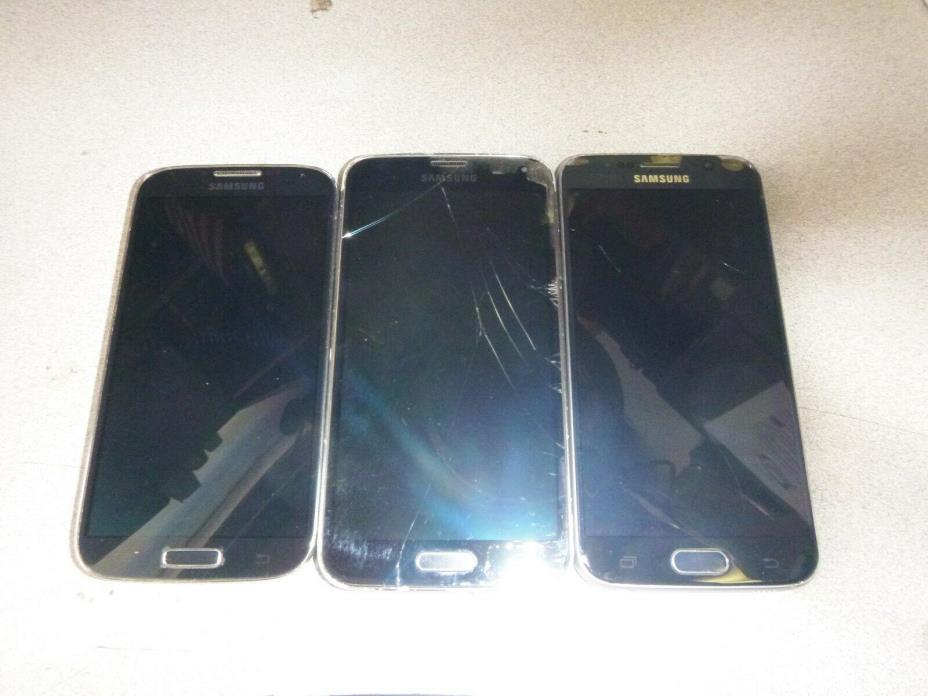 3 Samsung S4 S5 S6 Galaxy Cell Phones For Parts Or Repair!