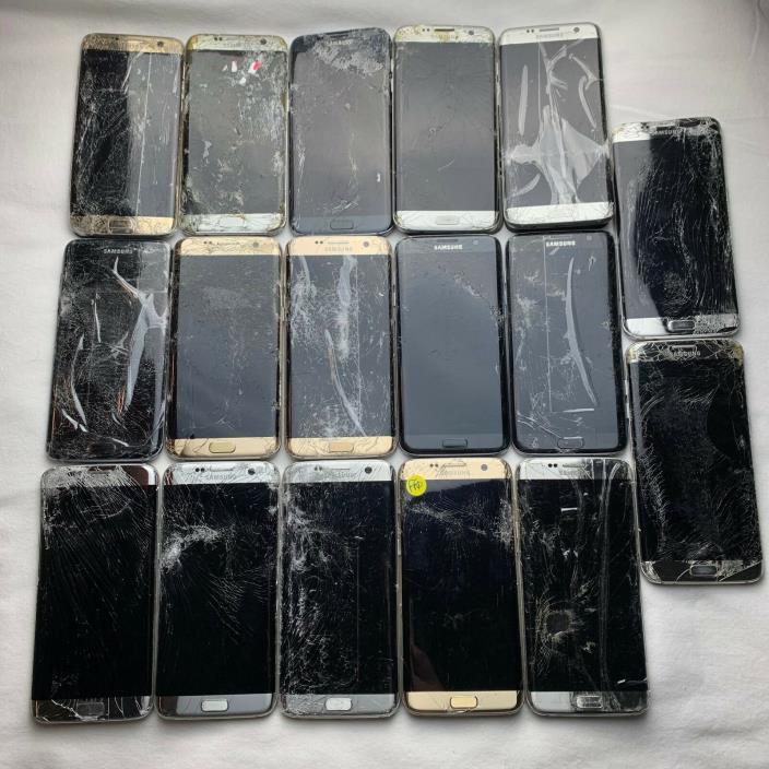 Lot of 17 Samsung Galaxy S7 Edge - For Parts/Not Working