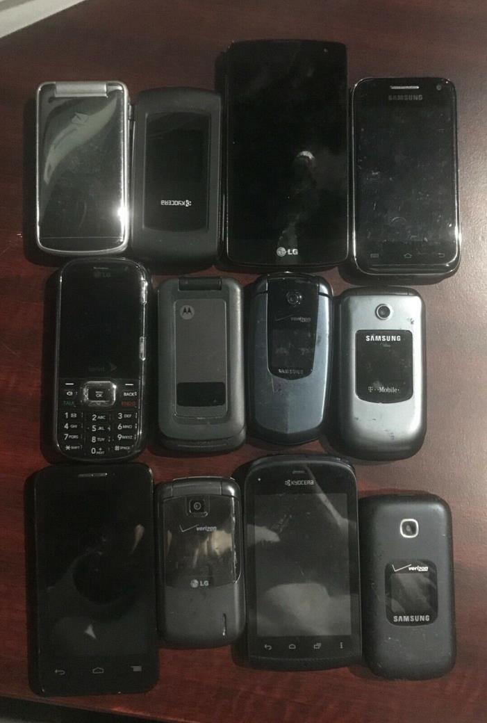 Lot of 12 cell phones