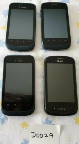 Lot of 4 ZTE V768 Z990 phones for parts, repair or gold recovery