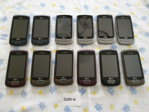 Lot of 12 LG P505 P506 P509 phones for parts, repair or gold recovery
