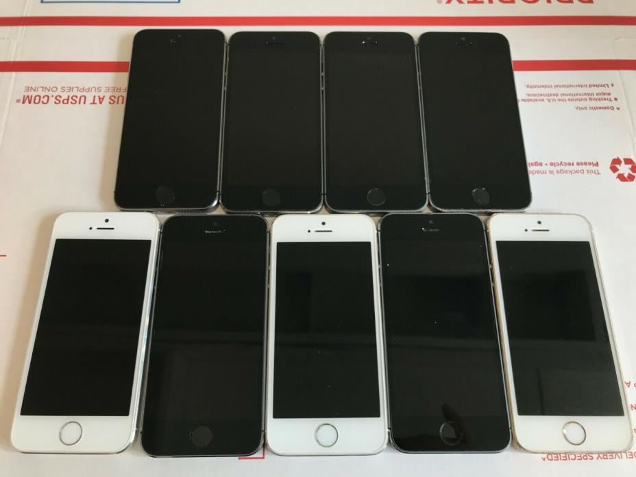 Apple iPhone 5S A1533 - Mixed Carrier/GB - PGL - Lot of 9 for Parts (iCloud)
