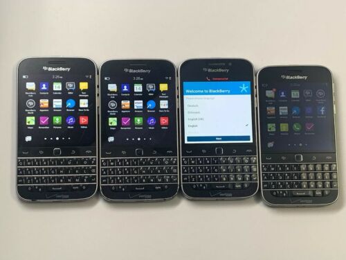 Lot of 4 Blackberry Classic Verizon + GSM Unlocked Smartphones As-Is