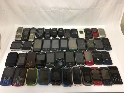 Lot of 46 Flip & Slider Phones Gold Recovery Scrap lot of touchscreen phones #14