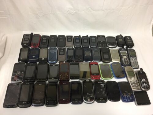 Lot of 49 Flip & Slider Phones Gold Recovery Scrap lot of touchscreen phones #13
