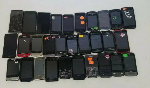 Cell Phone Lot Broken HTC Nokia Samsung FOR PARTS OR REPAIR Various Lot of 30