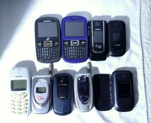 8 Cell Phones Lot Working And Not Working/ For Parts. Need battery and charger