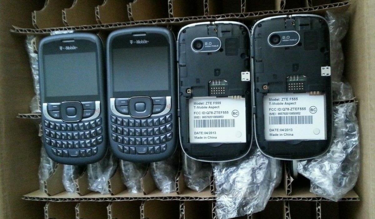 Wholesale Lot of 36 ZTE Aspect F555 - Silver (T-Mobile) Cellular Phones