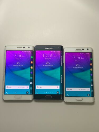 Lot of 3 Samsung Galaxy Note Edge International GSM Unlocked Smartphones As-Is