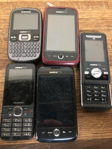 Metro PCS Cellphone Lot Of 5 Smart And Basic