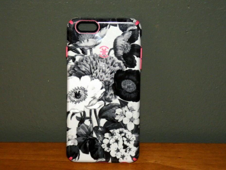 Iphone 6s 6 Plus Candy Shell Inked Floral Vintage Bouquet Grey Phone Case EUC