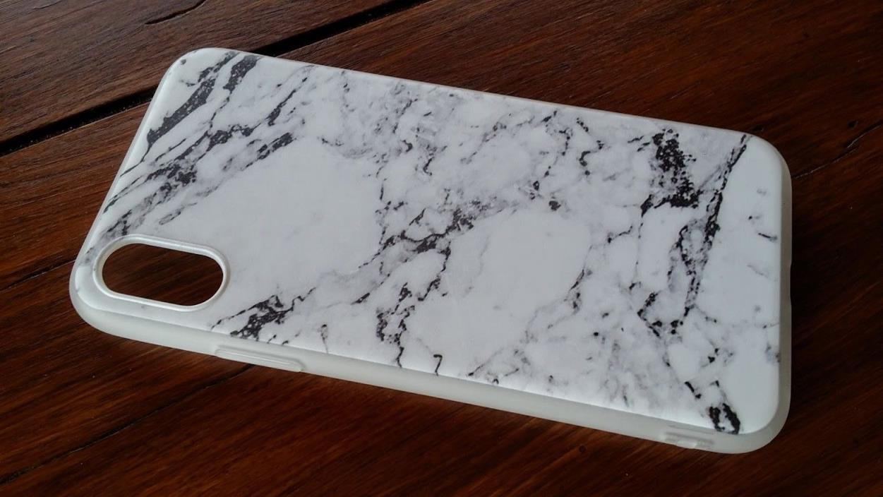 $1.29 Each - Apple iPhone X White Marble Case Cover - Case of 75 Bulk Wholesale