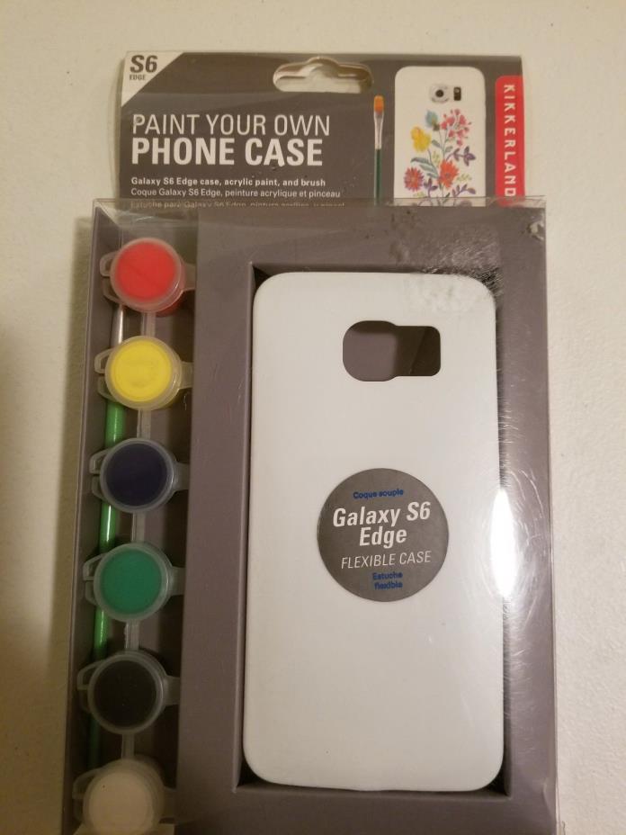 Kikkerland Paint Your Own Cell Phone Case Galaxy S6 Edge-case DIY NIB Art Design