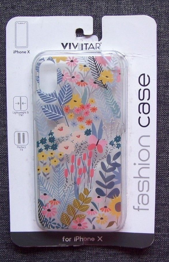 2018 Vivitar Floral Blue  IPHONE X in package (opened) cell phone fashion case