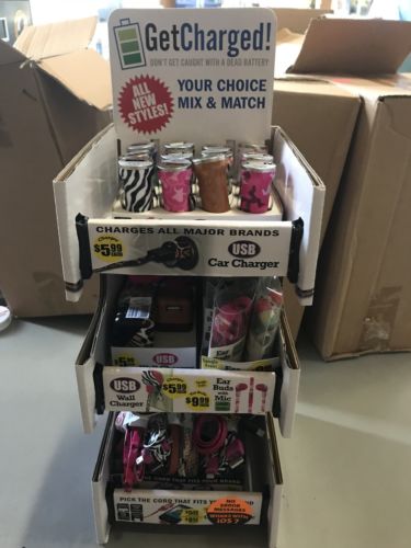 Cell Phone  Accessories & Chargers Counter Top With Fee Display Stand/ Wholesale