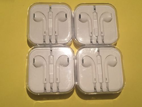4x Genuine Apple Earpods EarPhones With Remote & Mic For iPhone 6s,6,SE,5s,5,4s