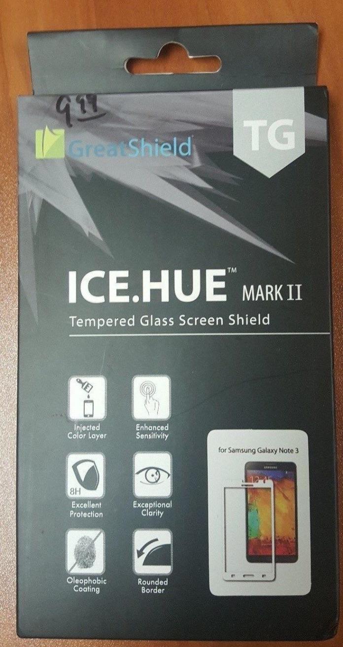 Screen Protector Samsung Galaxy Note 3 ICE HUE MARK II Tempered Glass Shield NIB