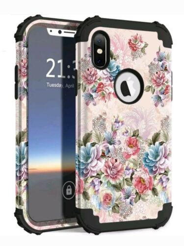 iPhone X Case, 10 Hocase Shockproof Silicone Rubber Bumper+Hard Shell Hybrid...