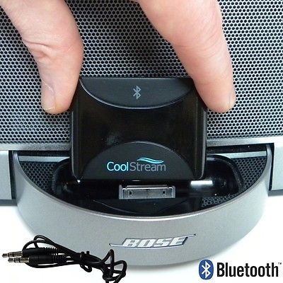 Bluetooth Adapter for Music Works on 30 Pin Bose SoundDock Models CoolStream Duo