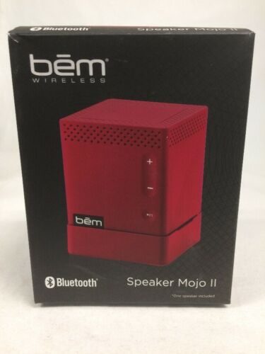 Bem HL2750C Wireless Bluetooth Mojo II Speaker True Stereo Sound - Red/Single