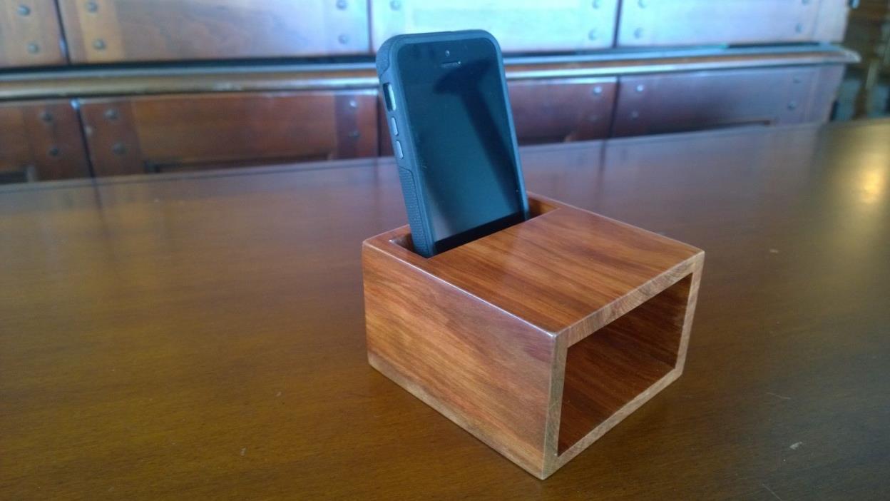 Handmade Exotic Redheart Cell Phone Amplifier, Acoustic Viewer