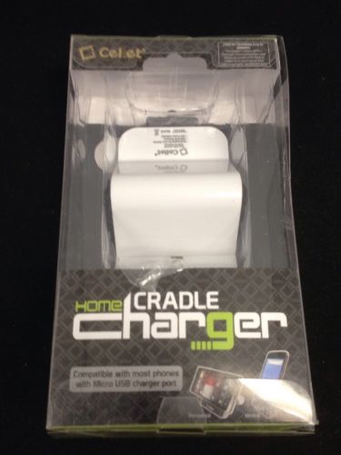 Cellet Universal Cradle Charger for Micro USB Phones with Mount - White