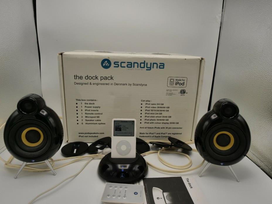 Scandyna The Dock for iPod/ Inserts, Remote, Power & Micopod SE 2 Speakers