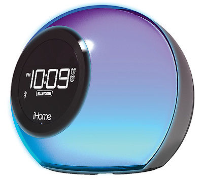 iHome Bluetooth Colour Changing Dual Alarm Clock Radio Blk (iBT29BC)