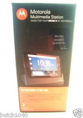 HD Multimedia Dock Charger for Motorola Droid X,Works On Droid X2 (New In Box)