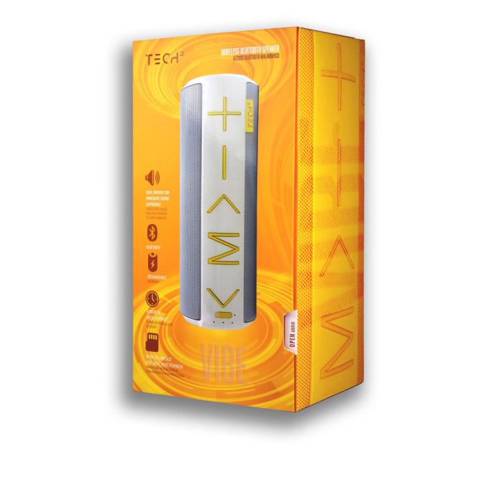 NIB VIBE TECH 2 WIRELESS BLUETOOTH SPEAKER WITH MICRO SD CARD SLOT-White