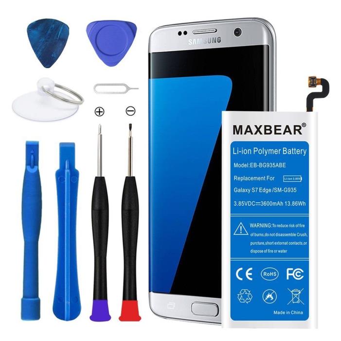 MAXBEAR Galaxy S7 Edge [3600mAh] Lithium Polymern Internal Battery Replacement