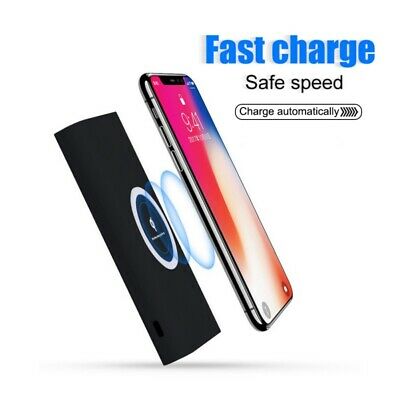US Qi Wireless Charger Power Bank 10000mAh iPhone X 8 8Plus XS XR Samsung HTC