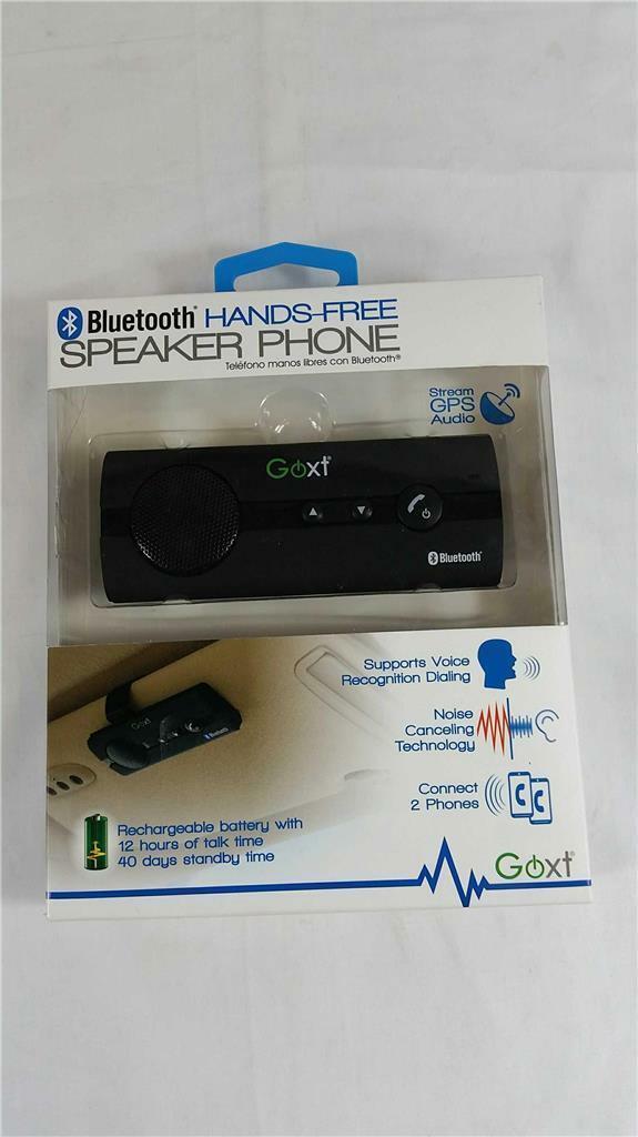 NEW Factory Sealed GOXT Bluetooth Hands Free Speaker Phone Visor Mount 23685