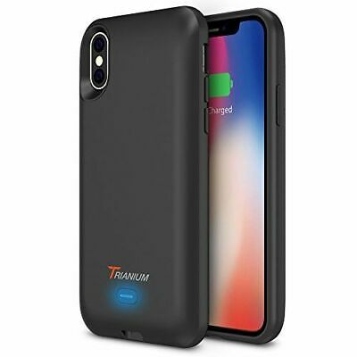 iPhone X Battery Case with Qi Wireless Charging Trianium 3000mAh [Black]