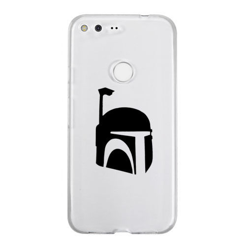 Boba Fett Helmet Silhouette Star Wars Inspired Sticker Mobile Cell Phone Decal