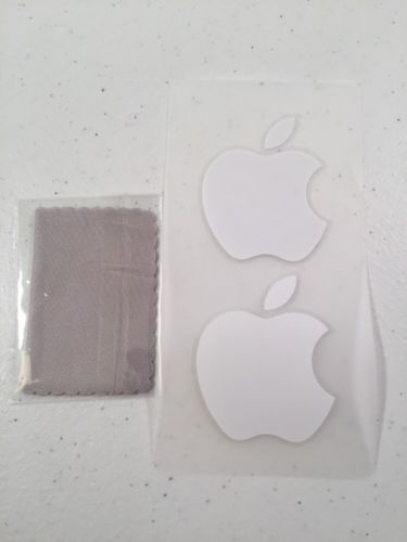 Apple Logo Sticker and Apple Microfiber Cloth Combo