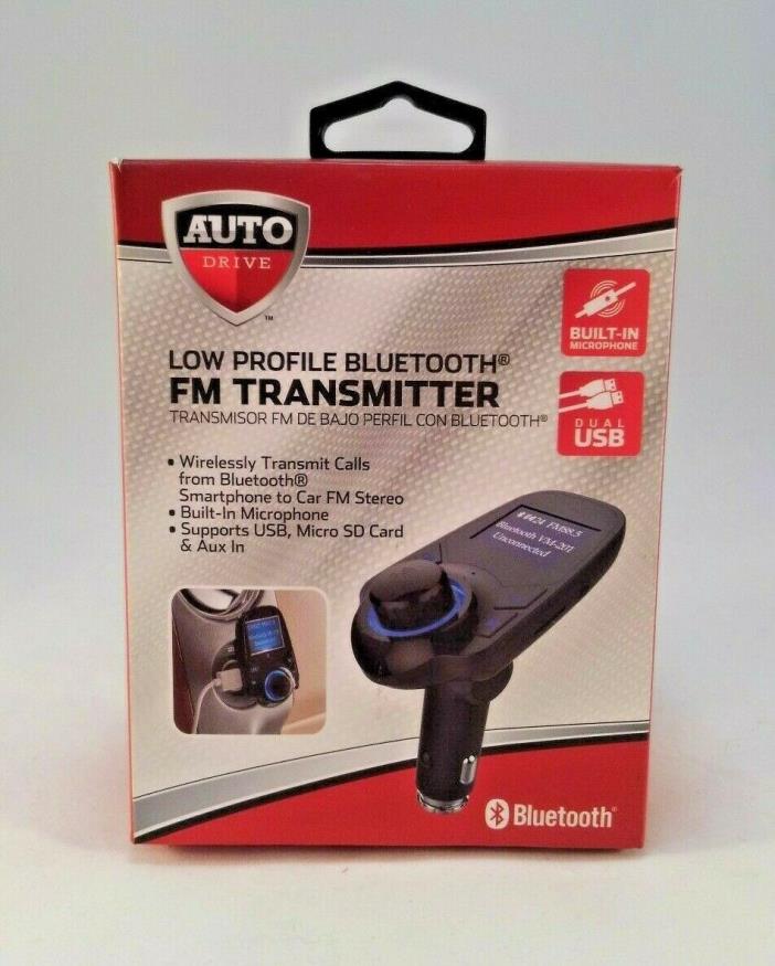 Auto Drive Bluetooth FM Transmitter, Built in Mic, Dual USB, Smartphone.
