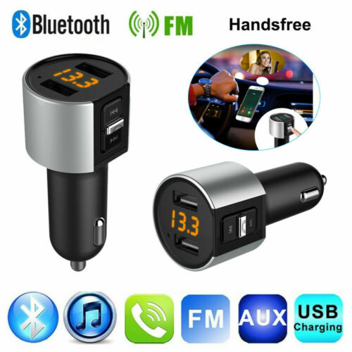 Wireless In-Car Bluetooth FM Transmitter MP3 Radio Adapter Car Kit USB Charger