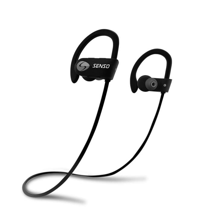 SENSO Bluetooth Headphones, Best Wireless Sports Earphones w/Mic IPX7 Waterproof