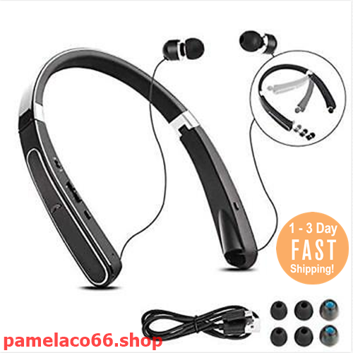 Auriculares Bluetooth Audifonos Cuello Plegable Earbuds para iPhone Android NEW
