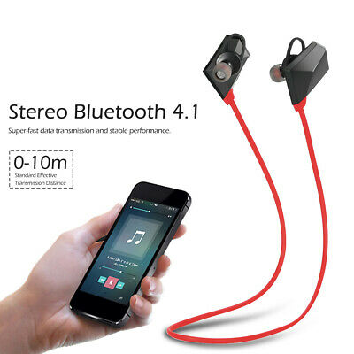 Wireless Bluetooth 4.1 Headphone In-Ear Earphone Noise Cancellation Headset E5Y2