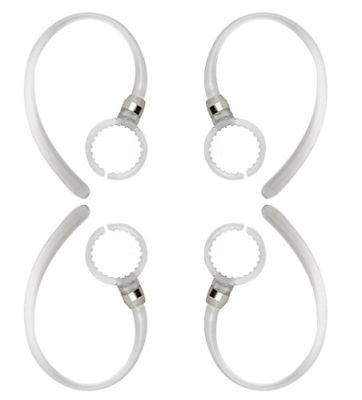 PL Earhooks for Wireless Bluetooth Headset - Pack of 4 - White/Clear, All New