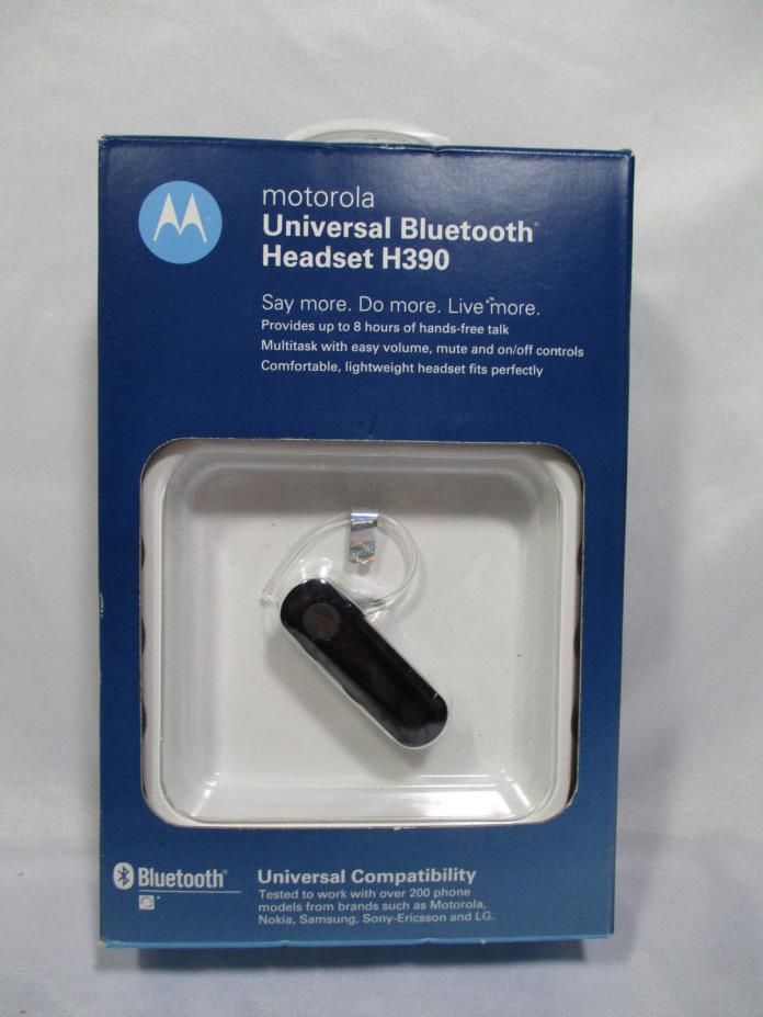 NIB Motorola H390 Bluetooth Universal Headset Hands Free