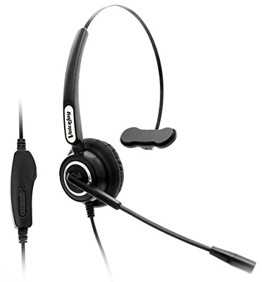 Additional 1 Piece Ear Pad +Volume + Mute Headset Office Headset with RJ9 Plug