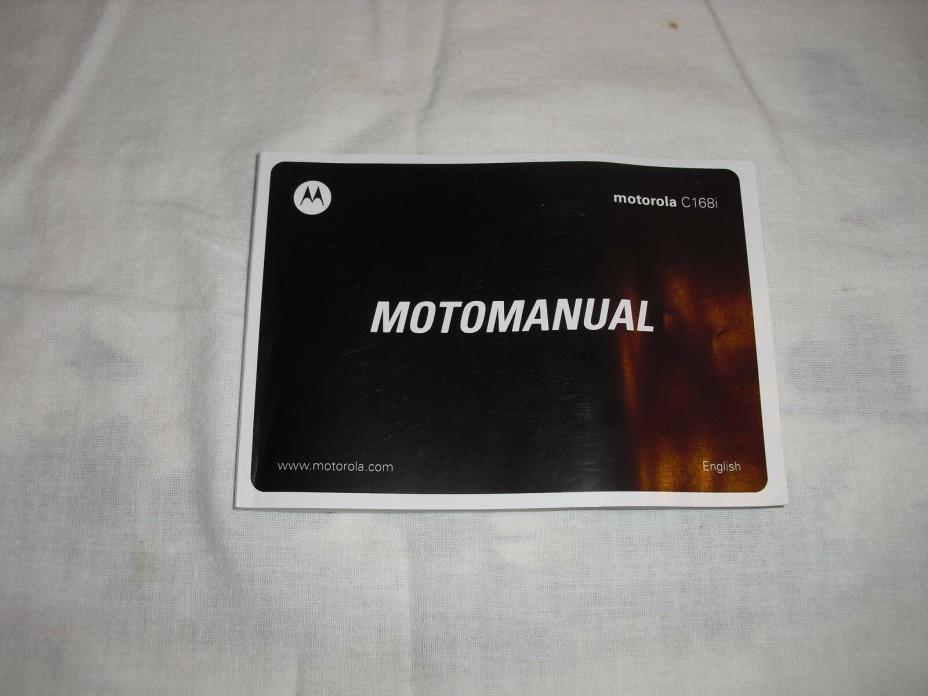Motorola C168i Cell Phone MotoManual User Guide/Manual