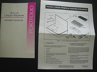 Motorola Portfolio Cellular Bag Phone Telephone Owner's Manual Guide