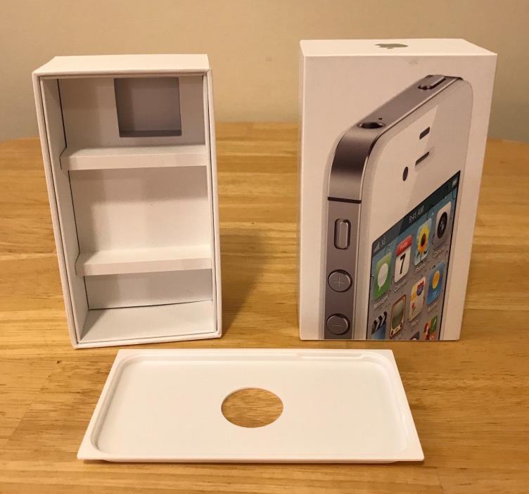APPLE iPhone 4S 32 GB White EMPTY BOX & Tray ONLY