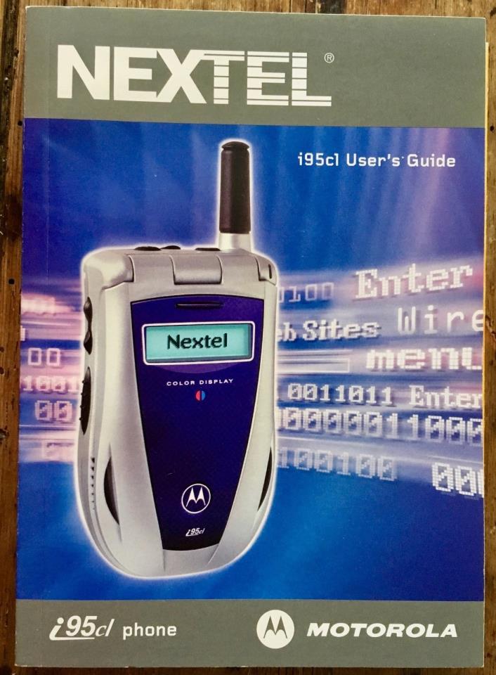 Nextel User's Guide/Manual for a Motorola Phone i95cl