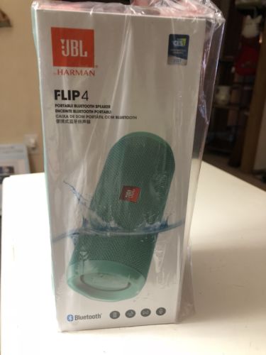 Flip 4 Portable Bluetooth Speaker. Teal. JBL Harman.  NRFP